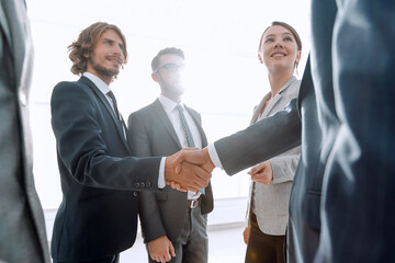final handshake of business partners