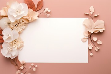 Naklejka premium Wedding invitation frame set; flowers, leaves, watercolor, isolated on white. Sketched wreath, floral and herbs garland. Watercolour style, nature art. generative ai