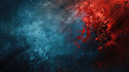 Grunge background with space for text or image. Red and blue color