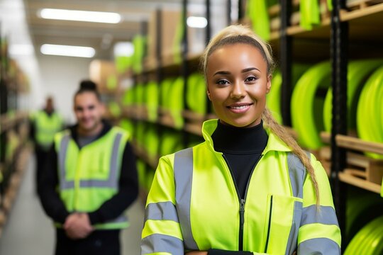 Confident Professional in a High-Visibility Vest