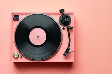 Retro-Inspired Turntable in a Minimalist Setting