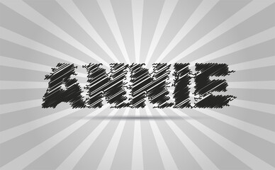 Annie 3D Text Effects Annie Template. Graphic Style Effect