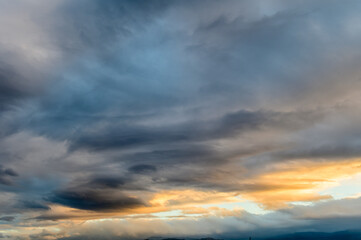 dramatic sky at sunset in winter in Cyprus 8