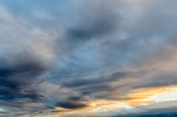 dramatic sky at sunset in winter in Cyprus 7