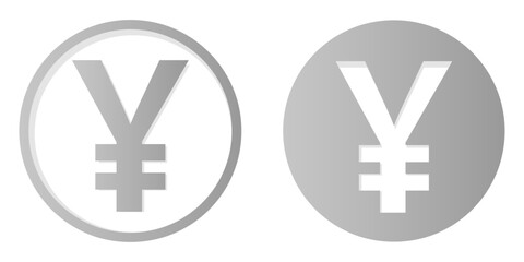 Obraz premium Yen sign. Japanese yen. Coin icon. Yen symbol. Vector money symbol. Bank payment symbol. Finance symbol. Cash icon. Currency exchange. Money. Financial operations. Japanese yen coin. Purchases