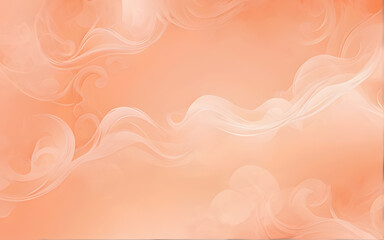 Light pink peach color with white smoke, wave texture, paint splashes, and abstract watercolor background