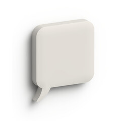 3D illustration speech bubble PNG file isolated on transparent background. Communication and message concept.
