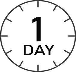 1 day time sign vector eps suitable for many uses