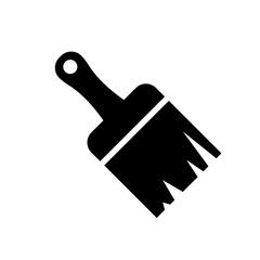 Paint brush flat icon. Brush paint vector illustration icon.