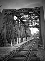 OLD RAILWAY BRIDGE over the Ohio River in Evansville Indiana