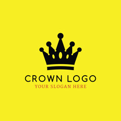 royal crown and crown girl logo design vector