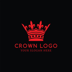 royal crown and crown girl logo design vector