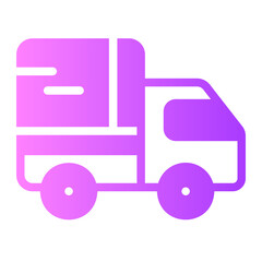 delivery truck gradient icon