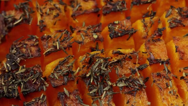 butternut cuite au four, en gros plan