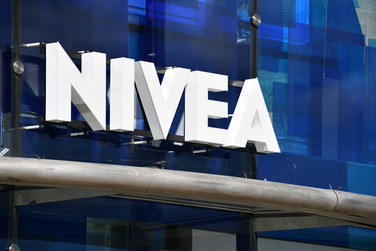 Hamburg, Germany - September 14, 2023: Nivea Haus in Hamburg, Germany - Nivea s a German personal care brand that specializes in skin and body care
