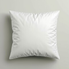 Fototapeta na wymiar Soft Comfort: Blank White Pillow for Morning Bedtime
