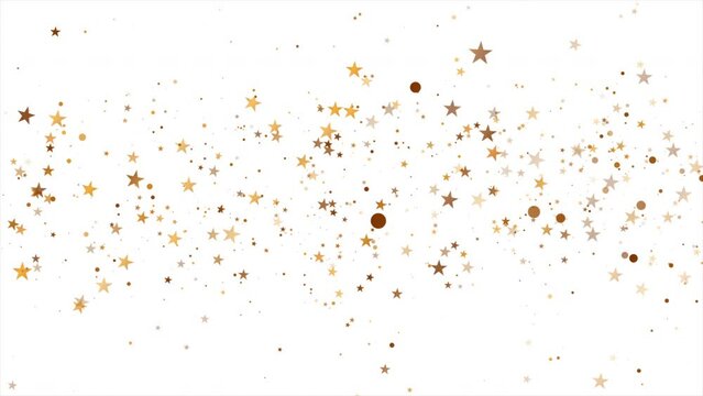 Golden sparkling stars and dots abstract vintage background. Seamless looping retro motion design. Video animation Ultra HD 4K 3840x2160