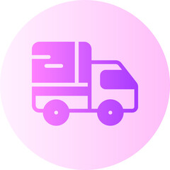 delivery truck gradient icon