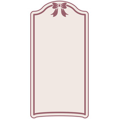 blank vintage label with bow 