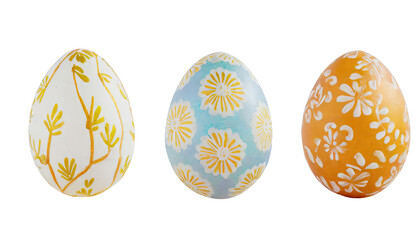 Fototapeta premium decorated easter eggs isolated