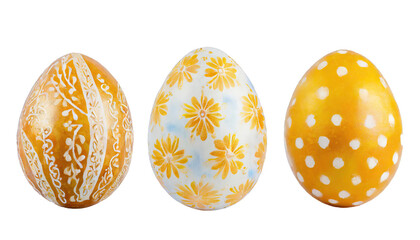 decorated easter eggs isolated
