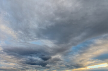 Naklejka na ściany i meble clouds sky before sunset over the Mediterranean sea 8