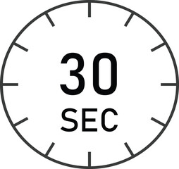 Obraz na płótnie Canvas 30 seconds timer sign vector design suitable for many uses 