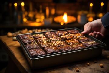 Distant friends share virtual sweetness: brownies as a gift online., generative IA