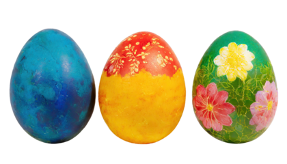  Easter eggs - isolated on transparent background