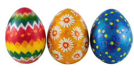  Easter eggs - isolated on transparent background