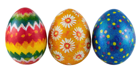  Easter eggs - isolated on transparent background