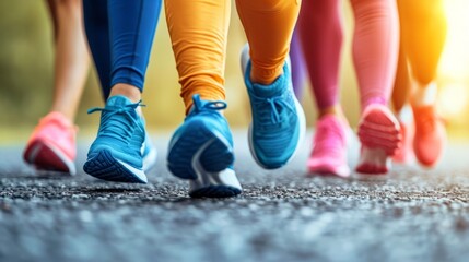 People go jogging together, healthy sporting lifestyle