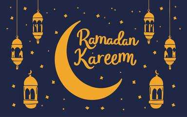 Obraz na płótnie Canvas Scribbles of Serenity: Hand-Drawn Ramadan Kareem Joy