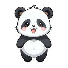 A Cute Panda Illustration with Transparent Background