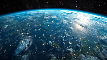 View on the earth from Space, earth globe