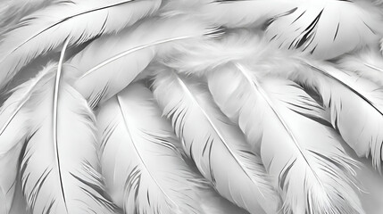 "Divine Harmony: AI-Generated Feathers Background for Peaceful Creativity"