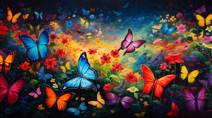 Obraz na płótnie Canvas Captivating Depictions of Butterfly Wing Elegance,, A Stunning Collection of Butterfly Wing Masterpieces