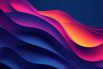 Foto op Aluminium red purple orange curves and glimmer gradient abstract grainy background wallpaper texture with noise web banner design header © Martin