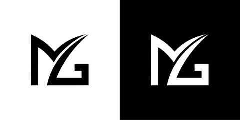 vector logo mg abstract - obrazy, fototapety, plakaty