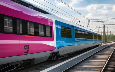 Naklejka premium Train at the station