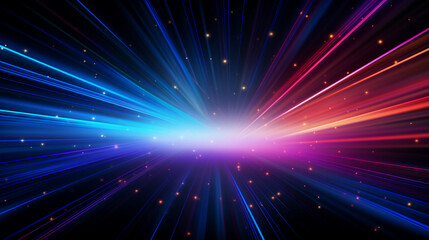 Fototapeta na wymiar colorful glowing optical fiber geometric abstract lines poster background 