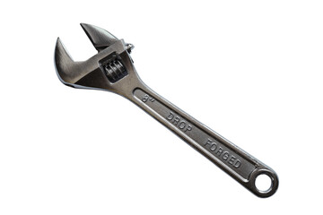An adjustable spanner isolated on the transparent background
