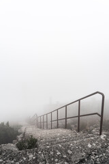 Stairs in the fog
