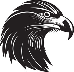 Eagle head silhouette, Vector artwork of Eagle head.