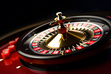 a roulette wheel with a gold knob
