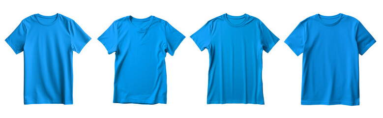 isolated illustration of blue t-shirts. Created with Generative AI
