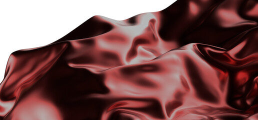 Fototapeta premium Abstract red cloth swaying in the wind