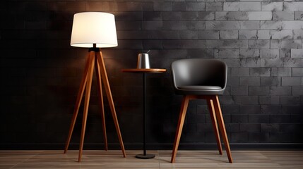 chair and lamp