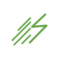 Symbol of green energy on white background