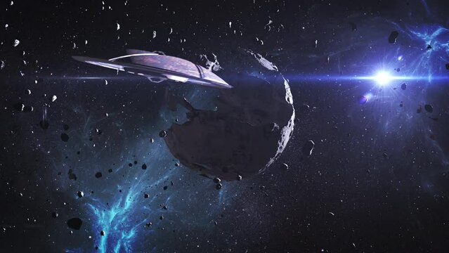 Large alien spaceship heading toward dying planet
3d rendering of alien world concept, 4K, 2022
